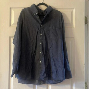 RoundTree & Yorke Navy Blue Mens Button Down XXL